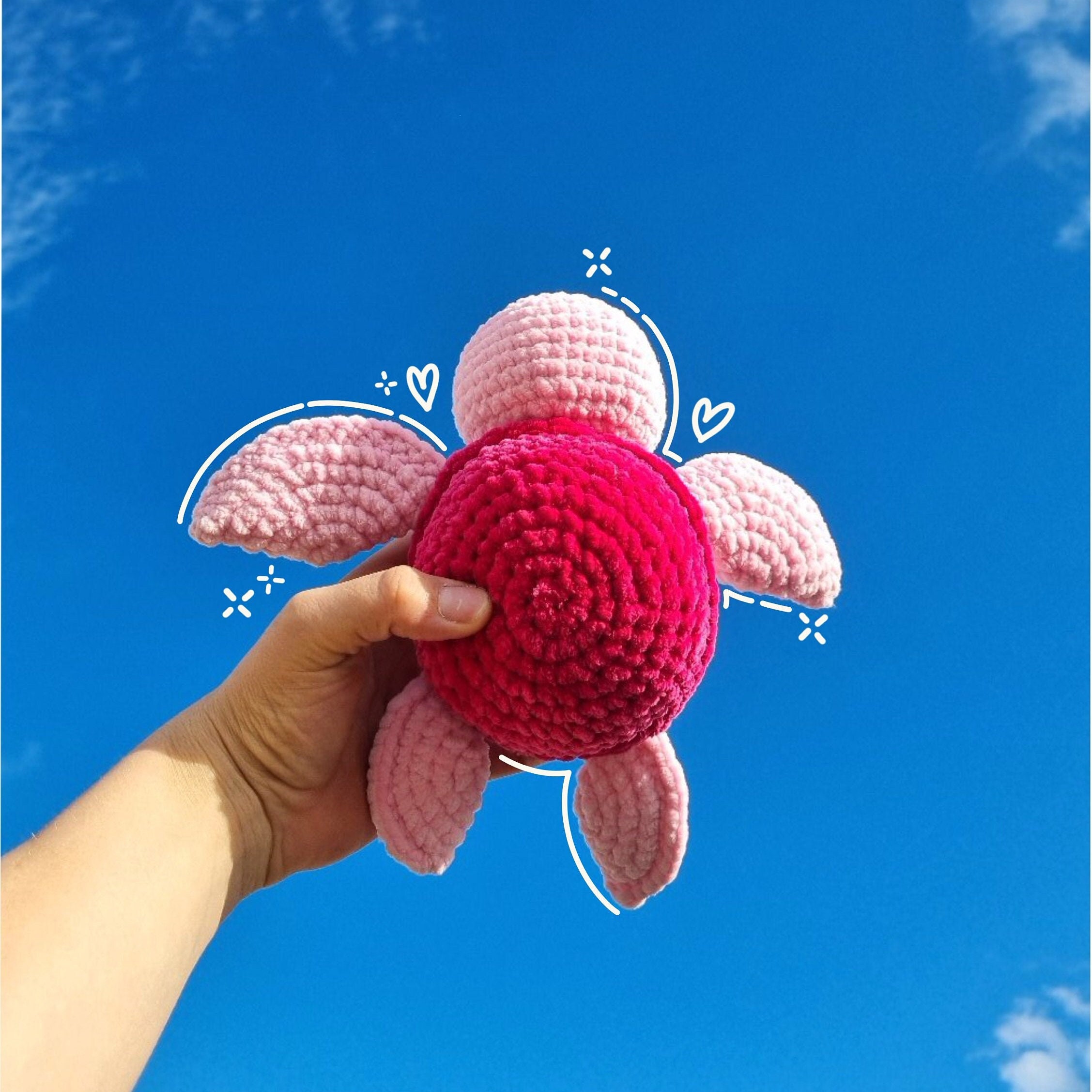 tortue amigurumi peluche crochet personnalisable 100% fait main