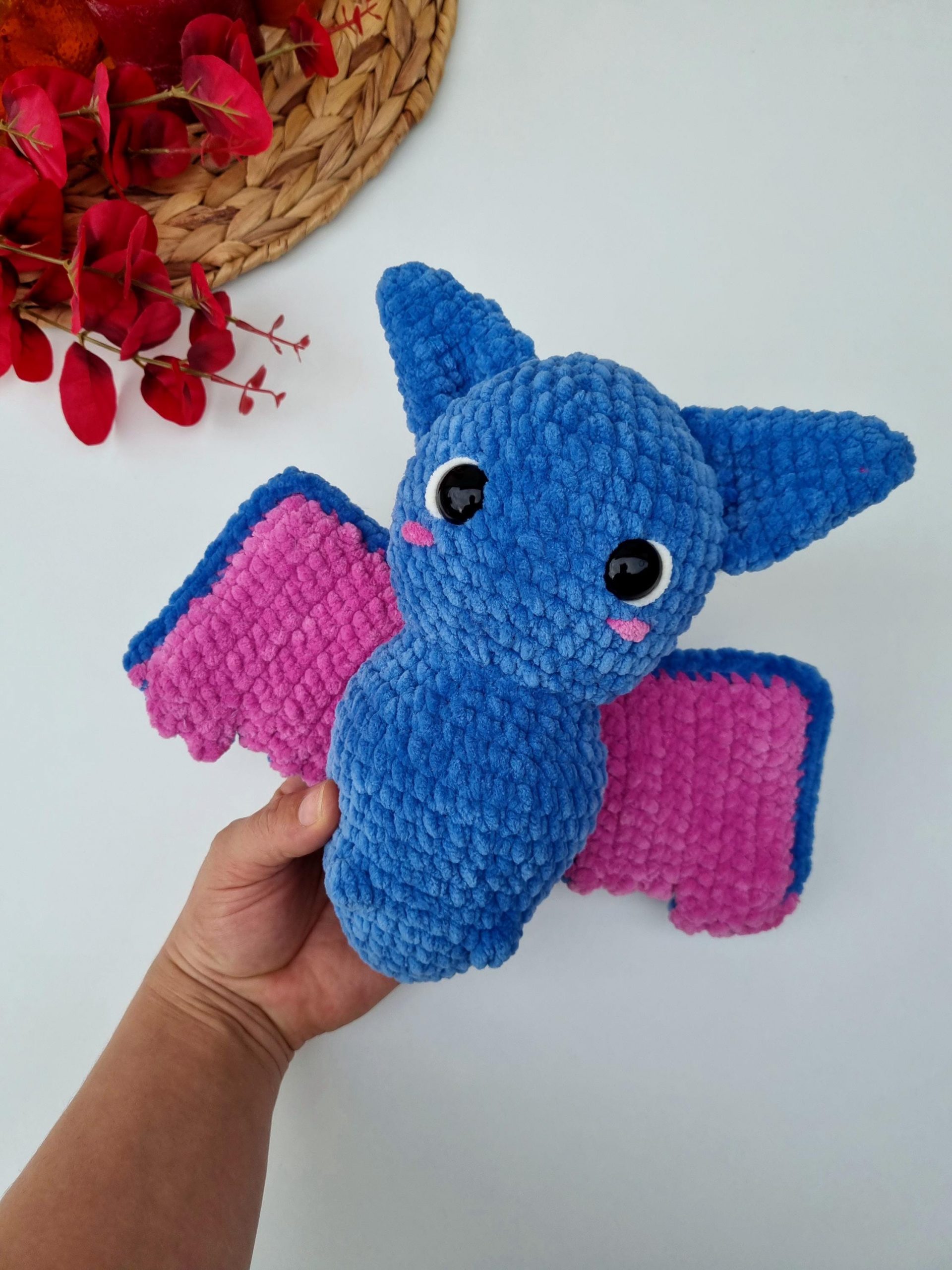 Peluches chauve‑souris peluche au crochet – amigurumi fait main personnalisable – cadeau kawaii