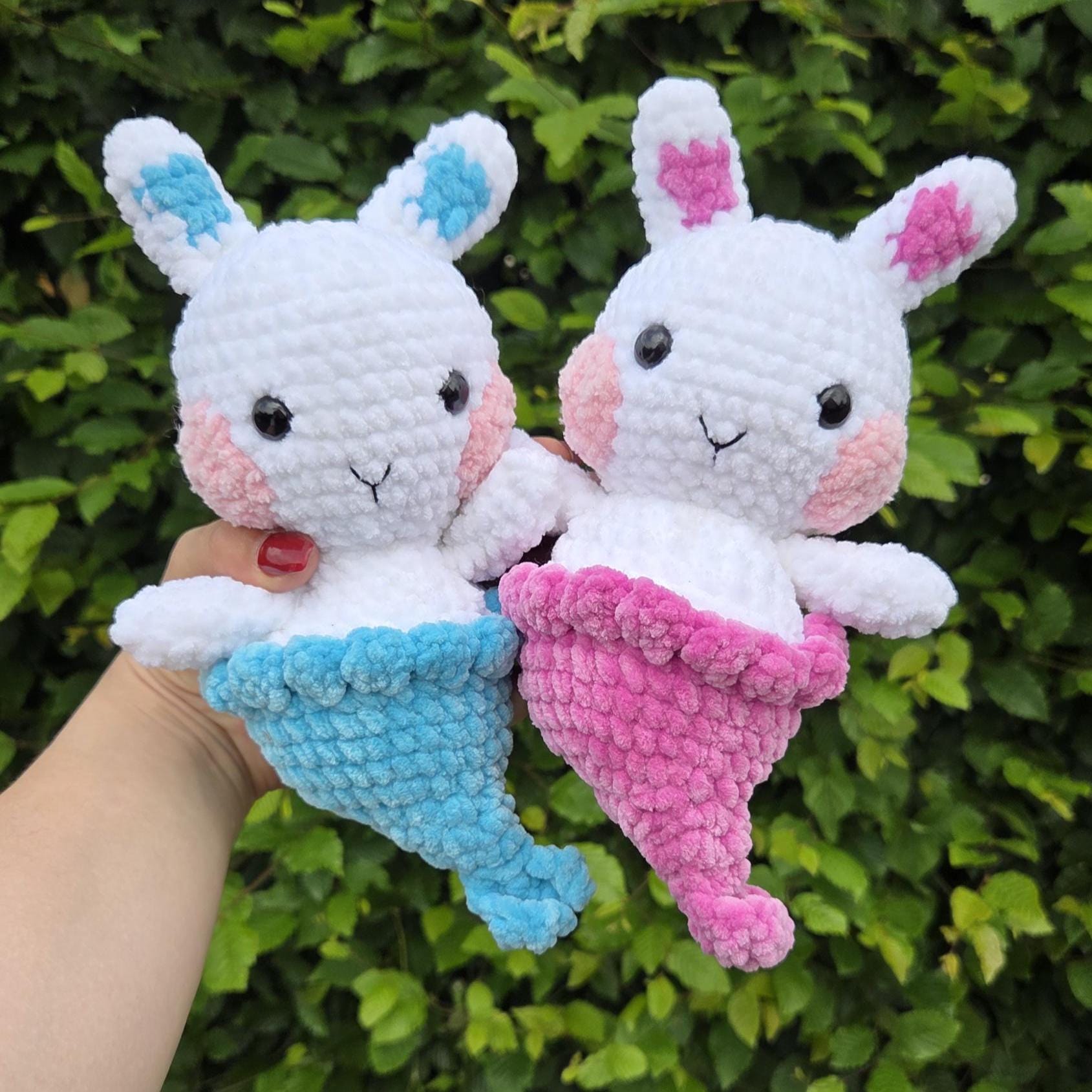 peluche lapin sirène crochet kawaii – amigurumi fait main en laine peluche – cadeau naissance original déco chambre bébé